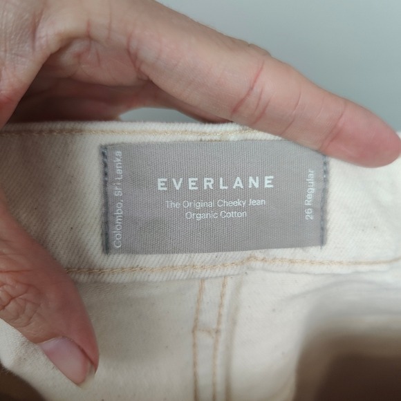 Everlane The Original Cheeky‎ Jean Womens 26 Regular Organic Cotton Ecru Beige - Picture 11 of 12